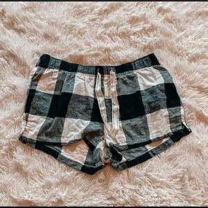 old navy flannel plaid pj shorts